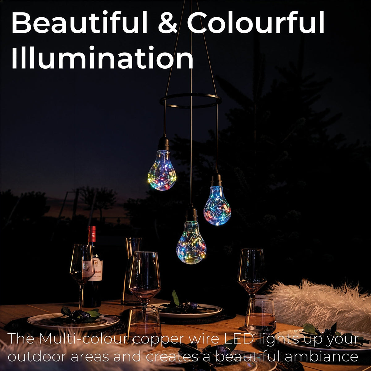 Luxform Lighting Battery Apollo 3 Drop Pendant LED Multi Coloured Lights_Pendant Lights