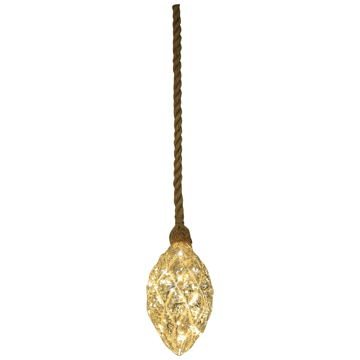 Luxform Battery Operated Hemp Rope Light with Pine Cones_Rope Lights