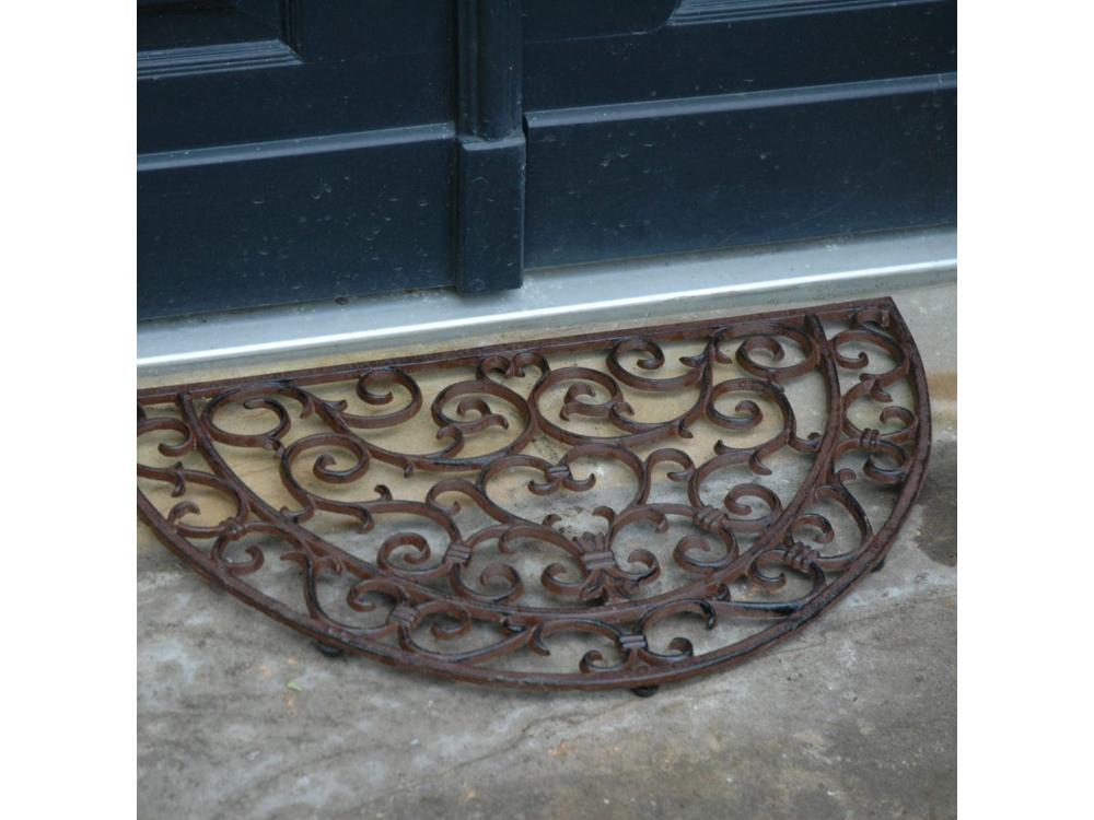 Cast Iron Doormat - Scrolled Half Round Shape_Doormats