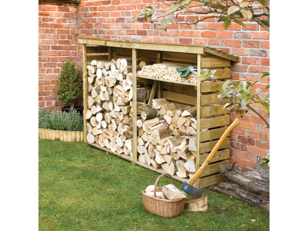 Large Log Store - Durable Wooden Storage Solution for Firewood and Outdoor Use_Log Store