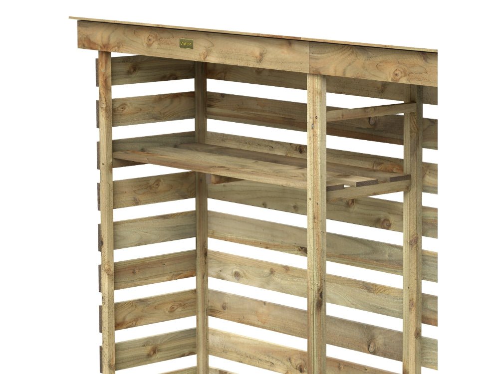 Large Log Store - Durable Wooden Storage Solution for Firewood and Outdoor Use_Log Store