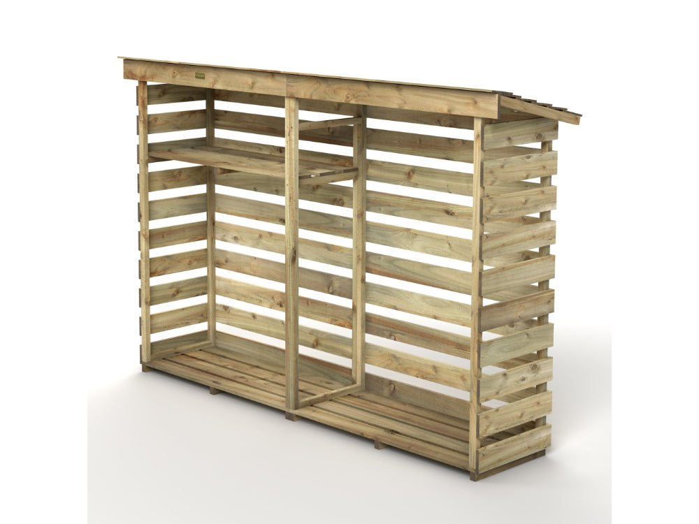 Large Log Store - Durable Wooden Storage Solution for Firewood and Outdoor Use_Log Store