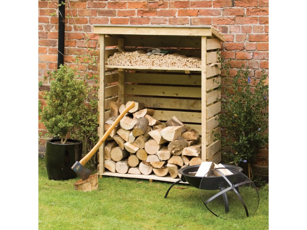 Small Log Store - Durable Wooden Storage Solution for Firewood and Outdoor Use_Log Store