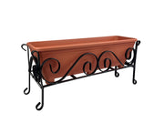 Low Trough Stand Patio Planter - Scrolled_Patio Planters