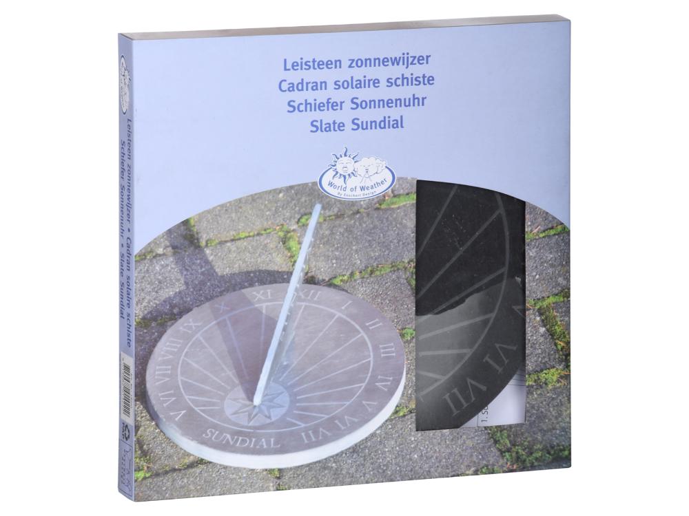 Round Slate Sundial – Elegant Outdoor Garden Timepiece_Weather Range