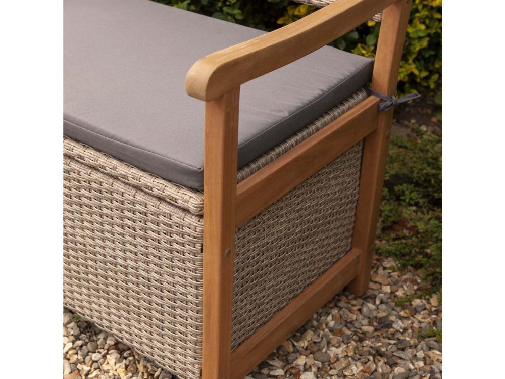 Alderley Rattan Storage Bench_Garden Benches