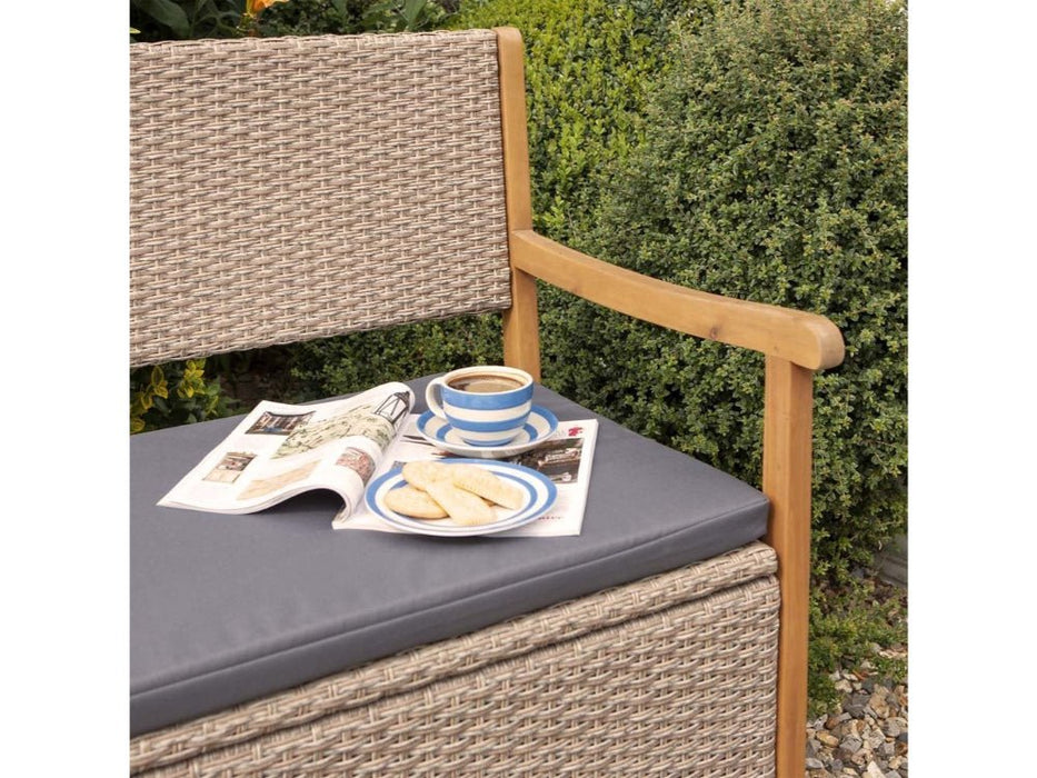 Alderley Rattan Storage Bench — Home Garden Extras