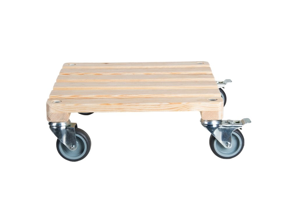 Square Wooden Pot Caddy - Heavy Duty_Pot Caddies