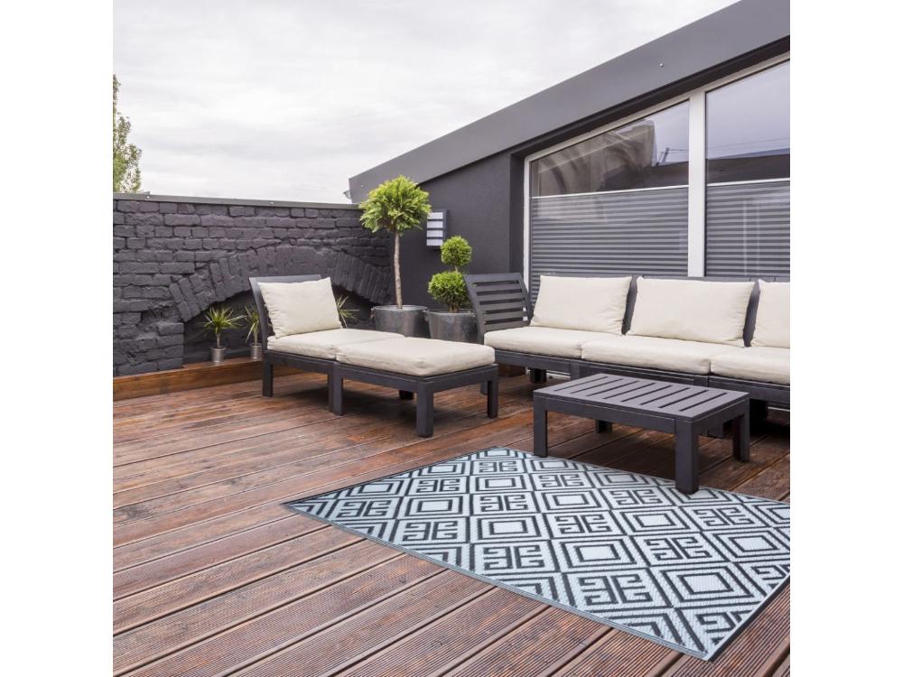 Art Deco Three Rug Garden Carpet_Outdoor Rugs