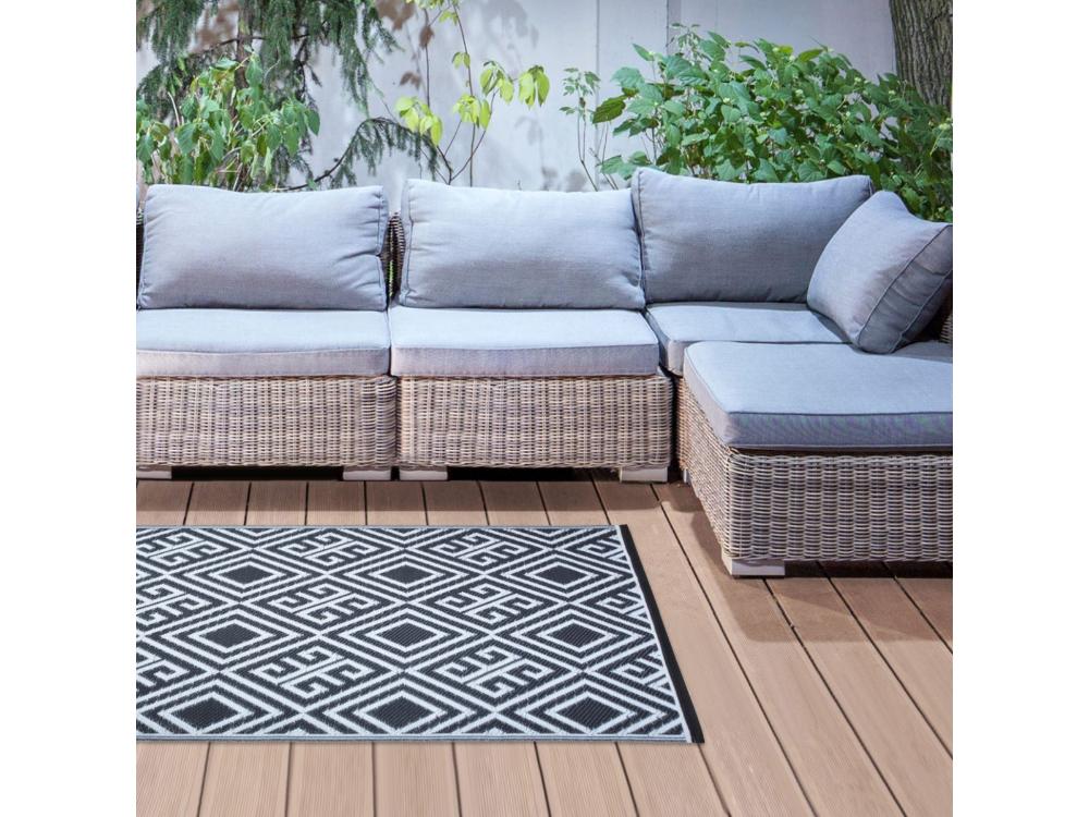 Art Deco Three Rug Garden Carpet_Outdoor Rugs