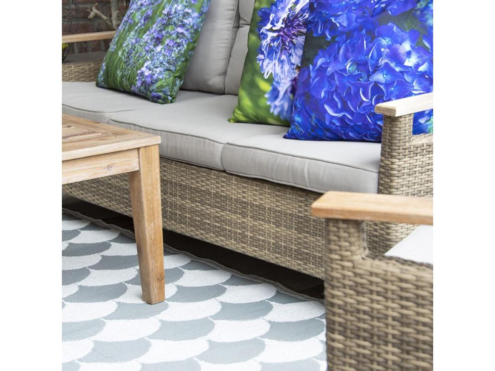 Art Deco Fan Rug Garden Carpet_Outdoor Rugs