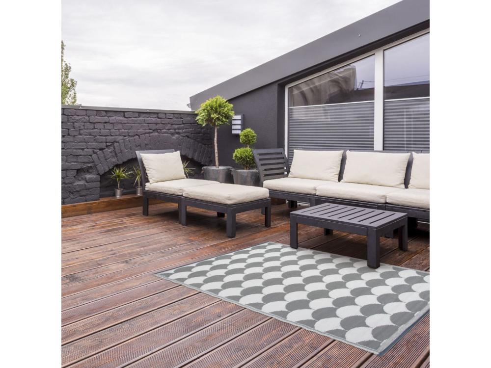 Art Deco Fan Rug Garden Carpet_Outdoor Rugs