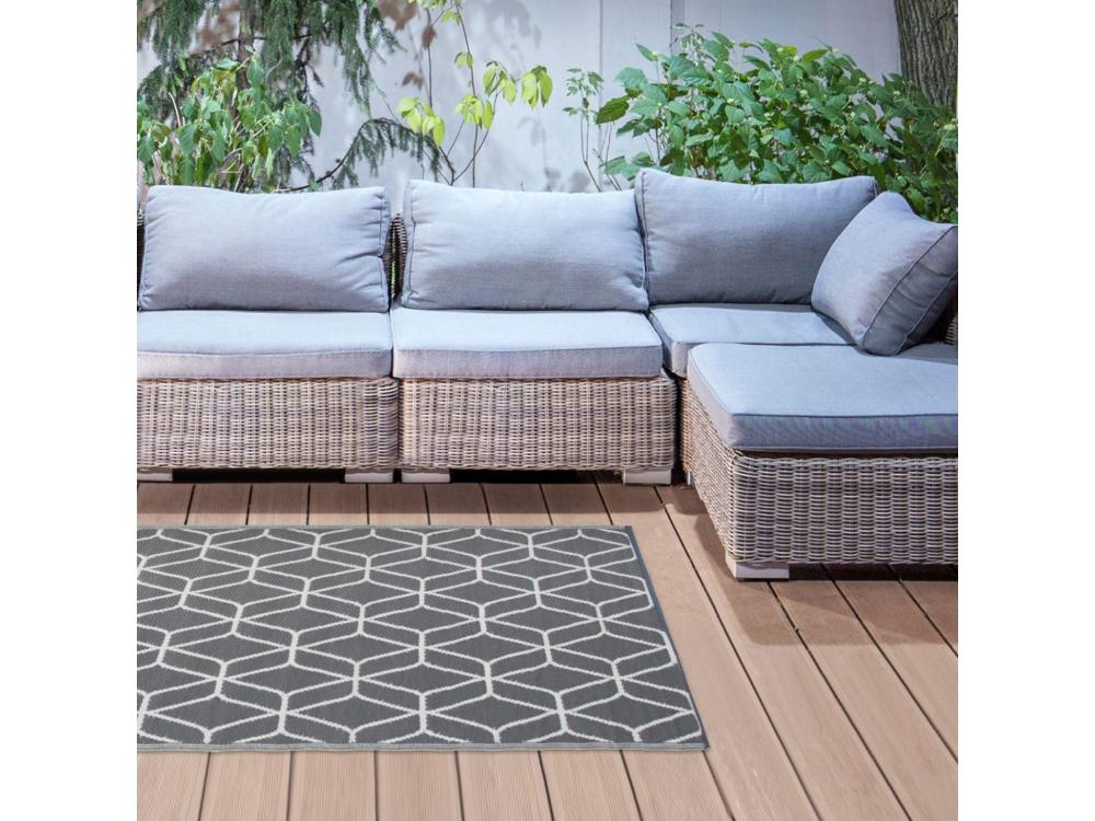 Hexagon Diamond Rug Outdoor Reversible Carpet_Outdoor Rugs