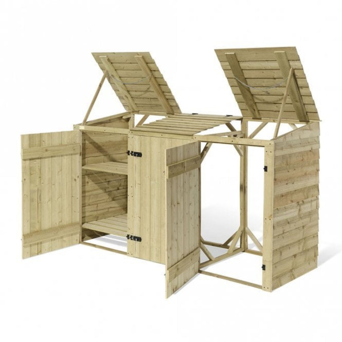 Traditional Overlap Double Bin Store With Box Store_Bin Stores