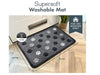 Supersoft Washable Mat - Grey Paw Print_Doormats