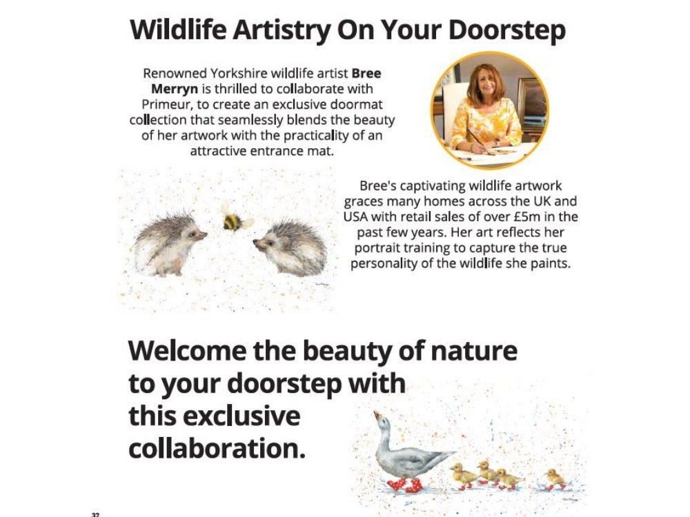 Bree Merryn Printed Utility Tray - Brillo Barb & Bumble (Hedgehogs)_Doormats