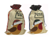 Robin's Toy Factory Christmas Sack - Red Robin - Pack of 1_Christmas Gift Bags