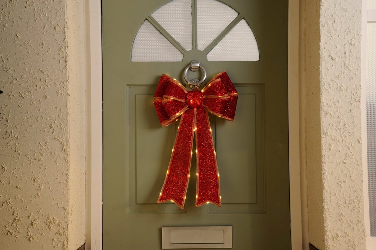 LED Lit Bows_Indoor Christmas Decorations