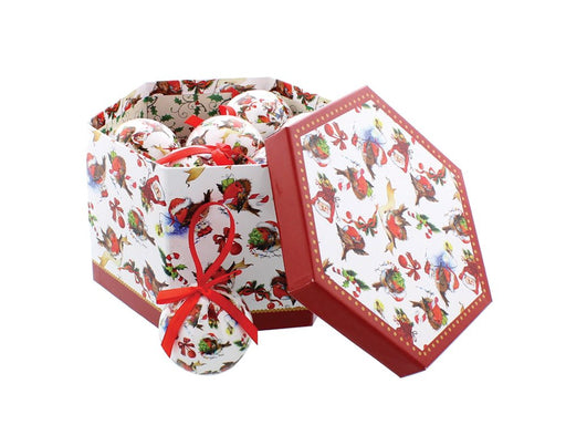 Red Robin Decoupage Baubles - 14 piece set_Baubles