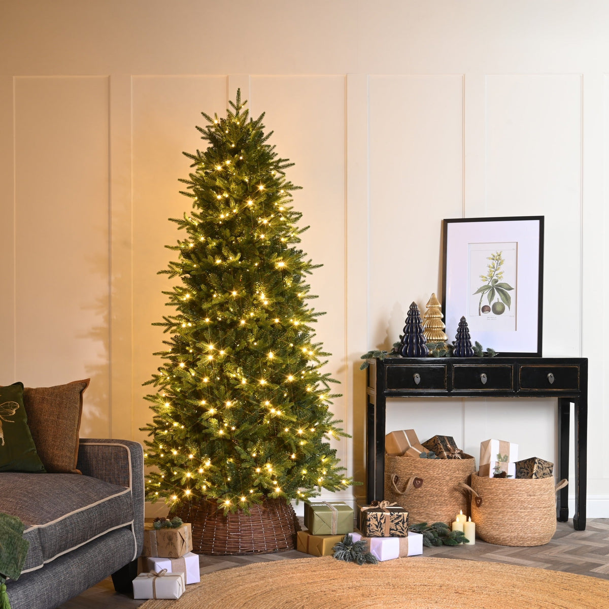 180cm Slim Prelit Starlight Lake Fir Tree_Artificial Christmas Trees