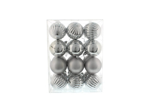 7cm Mixed Finish Christmas Balls - pack of 24 - available in 7 colours_Indoor Christmas Decorations