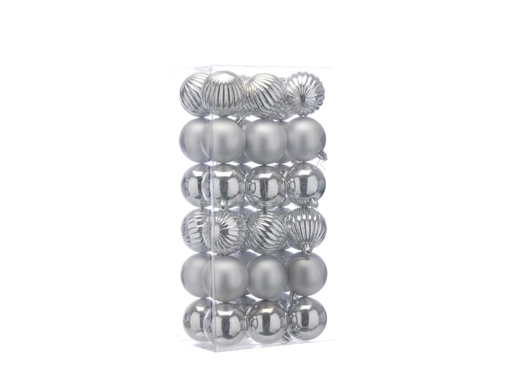 6cm Mixed Finish Christmas Balls - pack of 36 - available in 7 colours_Indoor Christmas Decorations
