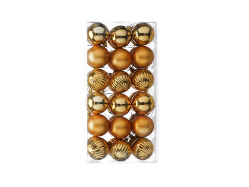 6cm Mixed Finish Christmas Balls - pack of 36 - available in 7 colours_Indoor Christmas Decorations