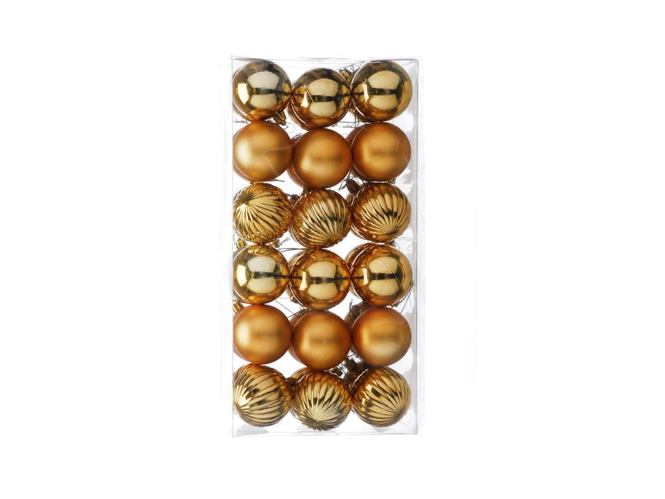 6cm Mixed Finish Christmas Balls - pack of 36 - available in 7 colours_Indoor Christmas Decorations
