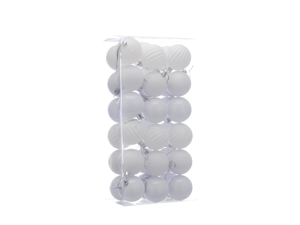 6cm Mixed Finish Christmas Balls - pack of 36 - available in 7 colours_Indoor Christmas Decorations