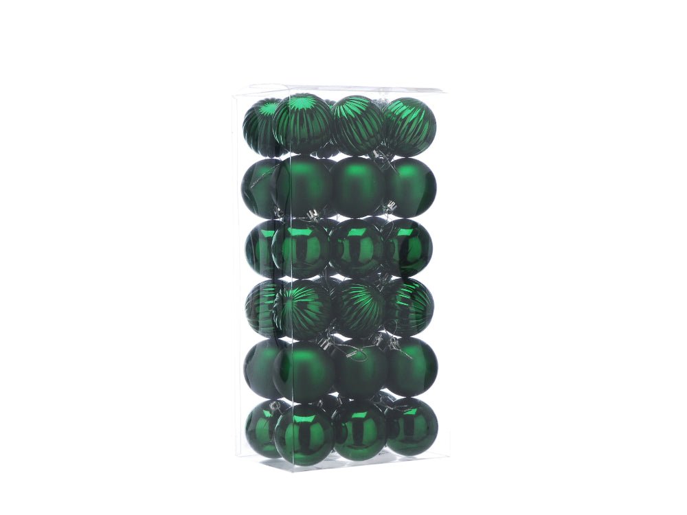 6cm Mixed Finish Christmas Balls - pack of 36 - available in 7 colours_Indoor Christmas Decorations
