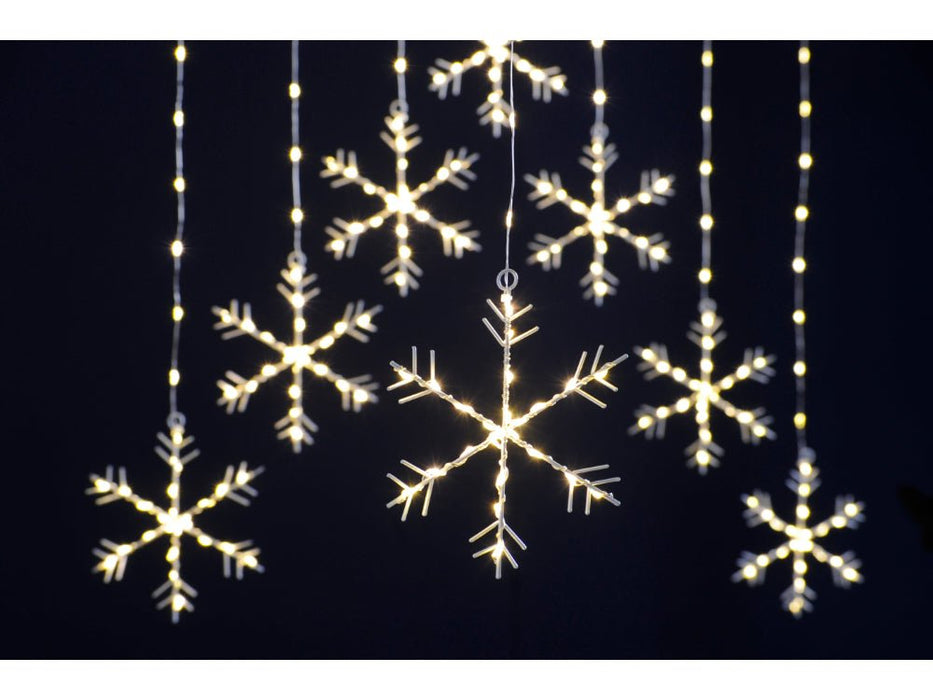 Snowflake Curtain Light - chose from 3 colours - 120cm x 120cm_Indoor Christmas Decorations
