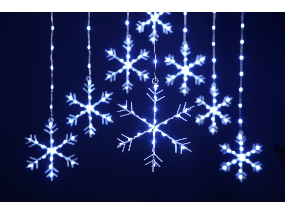 Snowflake Curtain Light - chose from 3 colours - 120cm x 120cm_Indoor Christmas Decorations