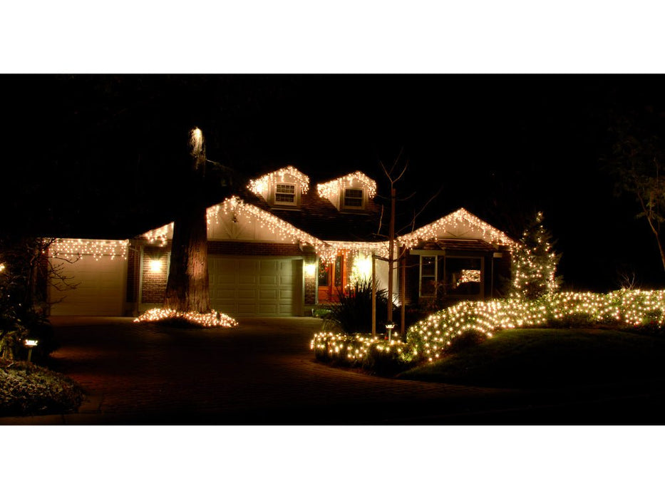 Snowing Icicle Lights - Warm White_Christmas Lights