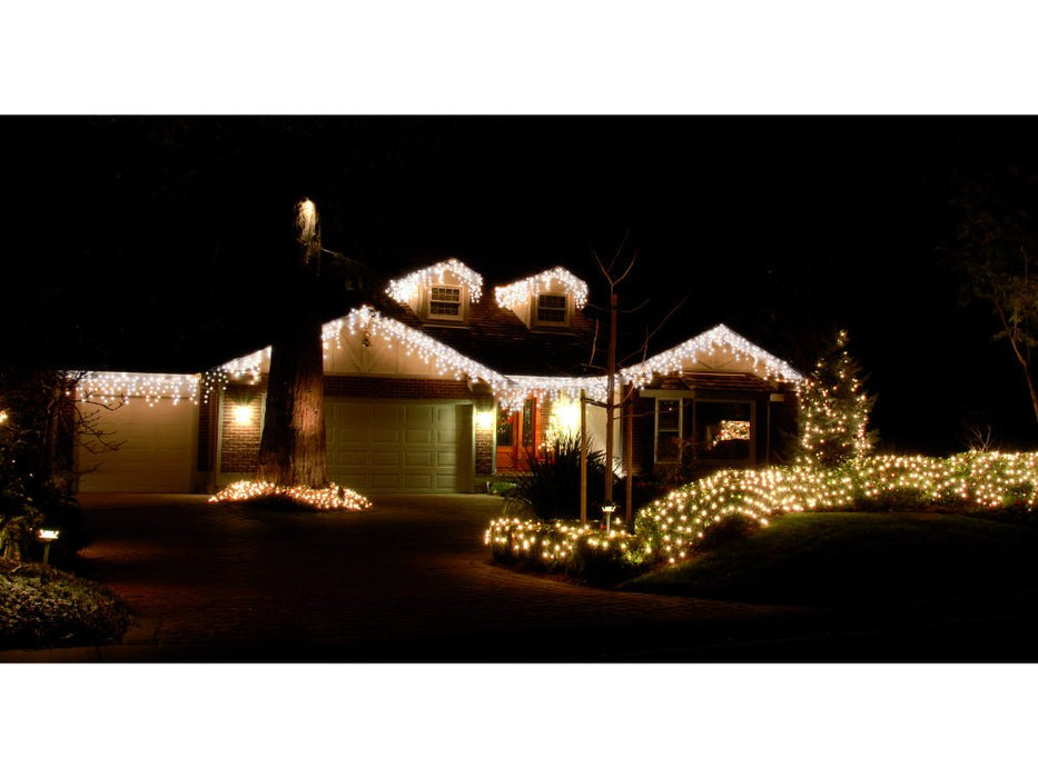 Snowing Icicle Lights - White_Christmas Lights