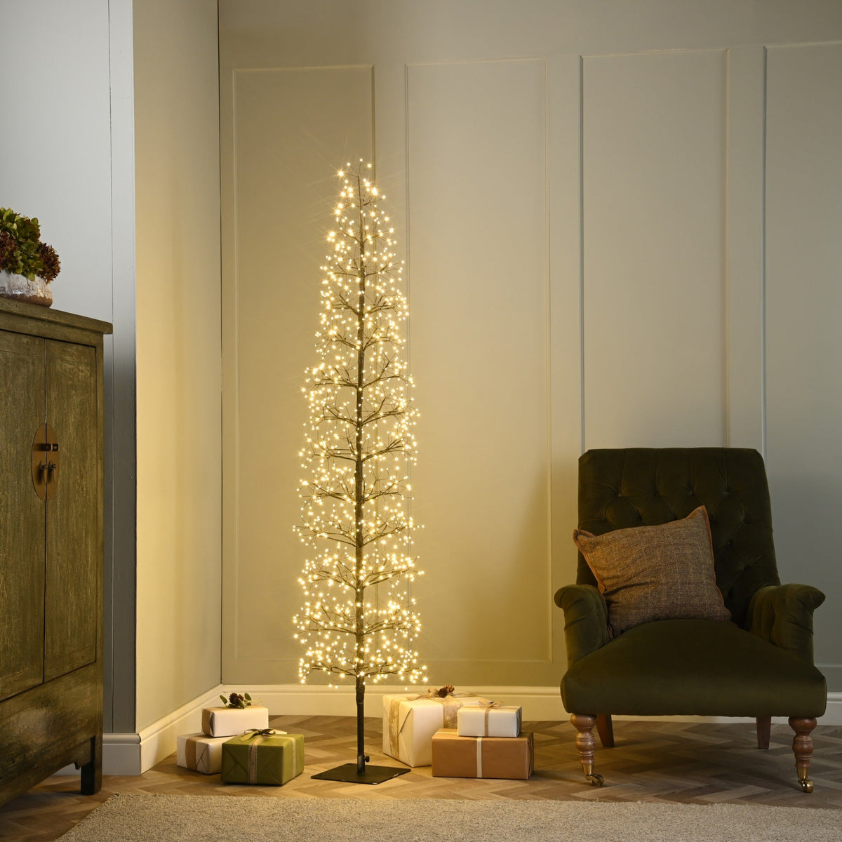 Slim Black Microdot Starburst Tree_Artificial Christmas Trees