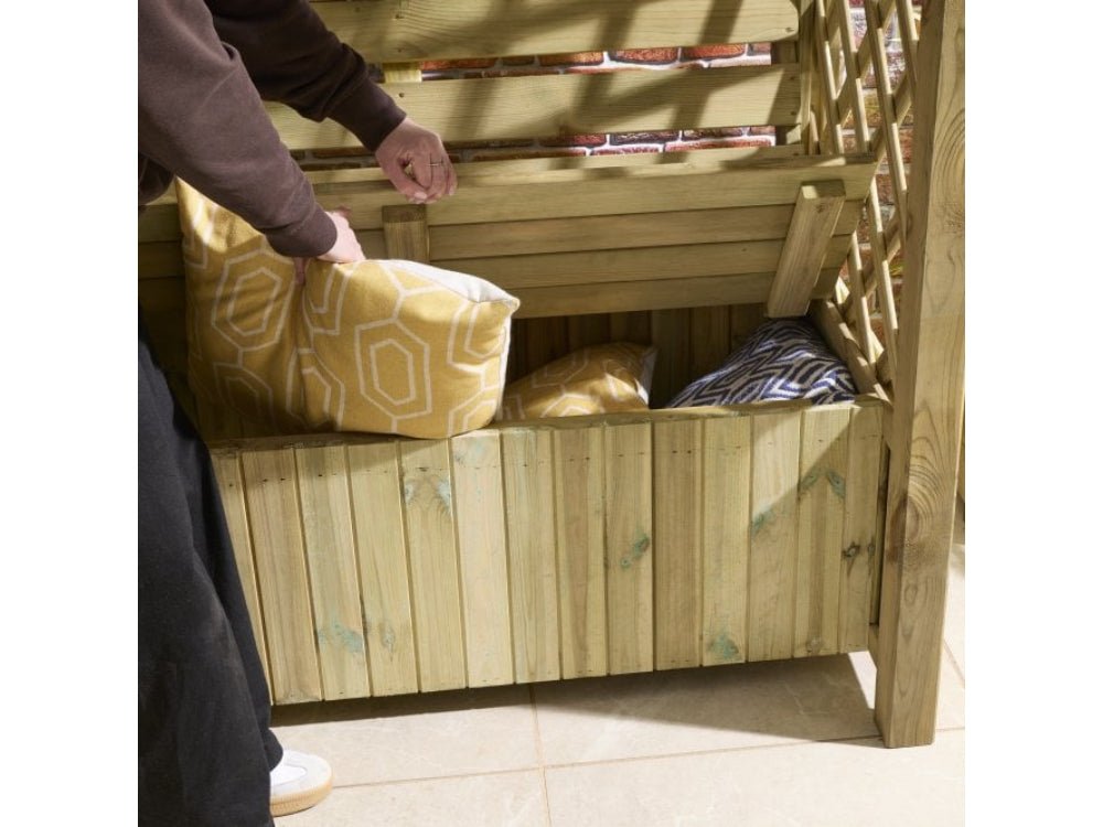 Chiltern Arbour with Storage Box_Swings, Arbours & Arches