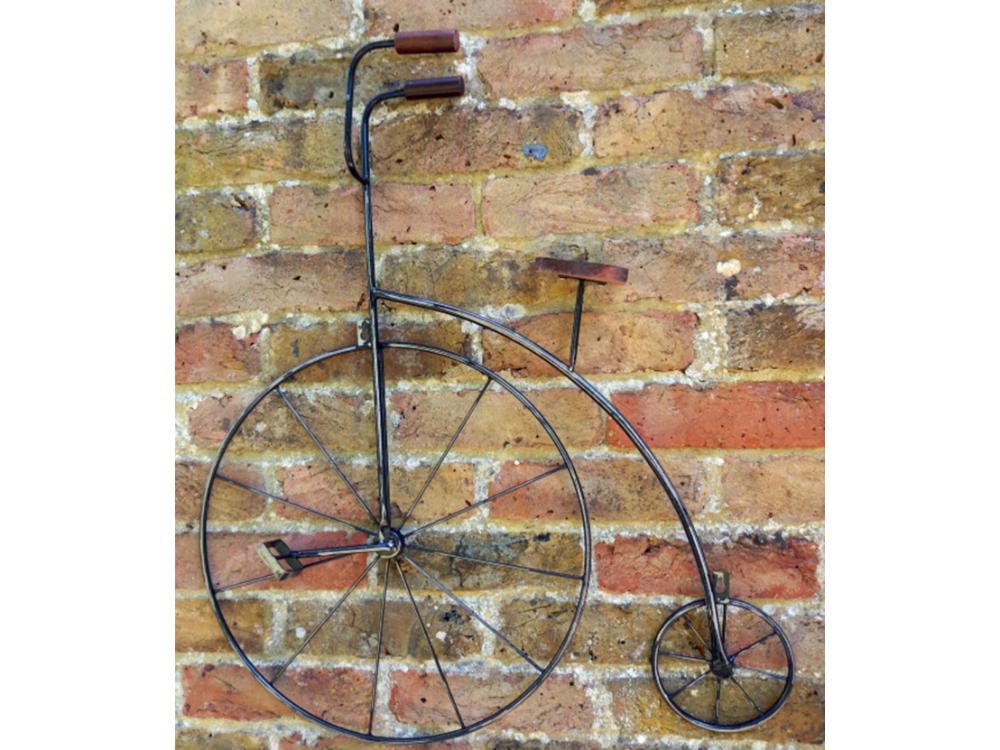 Fantastic Large (70cm tall) Metal Penny Farthing Bicycle Wall Art_Garden Ornaments