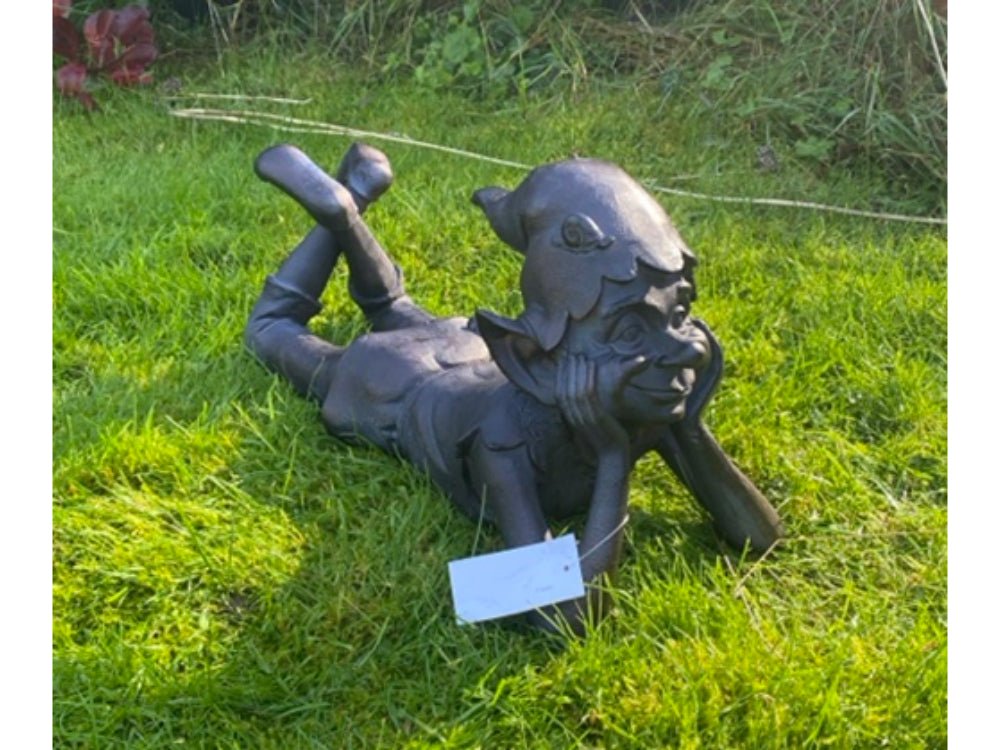Pixie Laying Garden Sculpture Decoration Ornament_Garden Ornaments