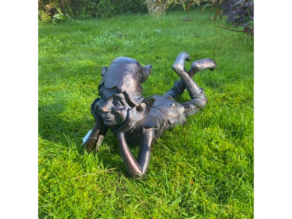 Pixie Laying Garden Sculpture Decoration Ornament_Garden Ornaments