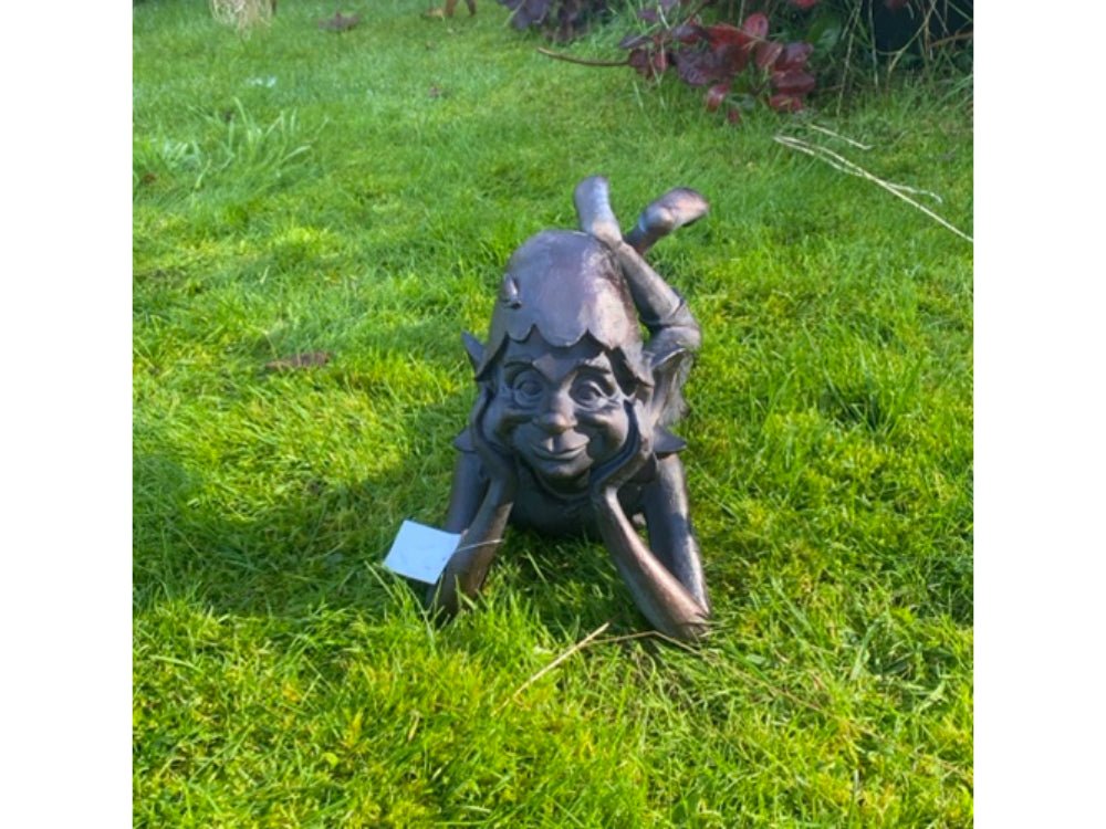Pixie Laying Garden Sculpture Decoration Ornament_Garden Ornaments