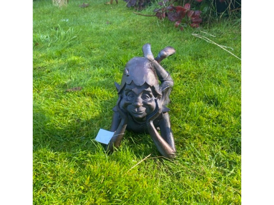 Pixie Laying Garden Sculpture Decoration Ornament_Garden Ornaments