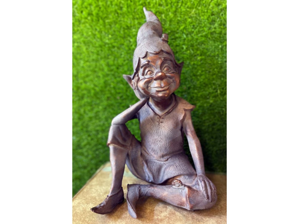 Pixie Sitting Sculpture Garden Ornament_Garden Ornaments