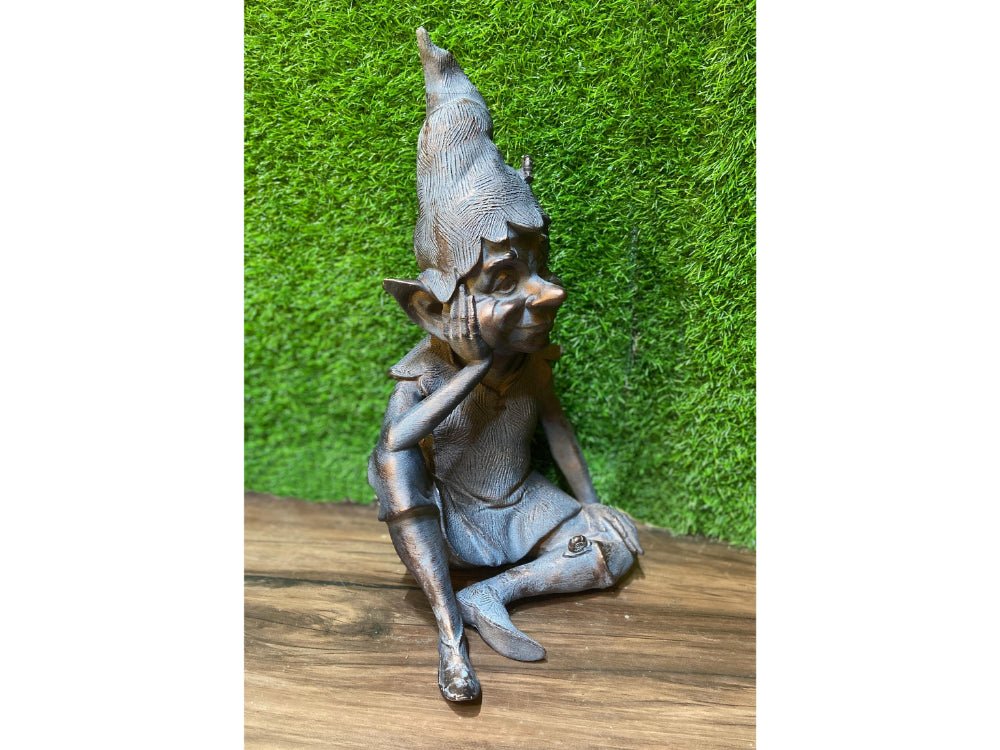 Pixie Sitting Sculpture Garden Ornament_Garden Ornaments