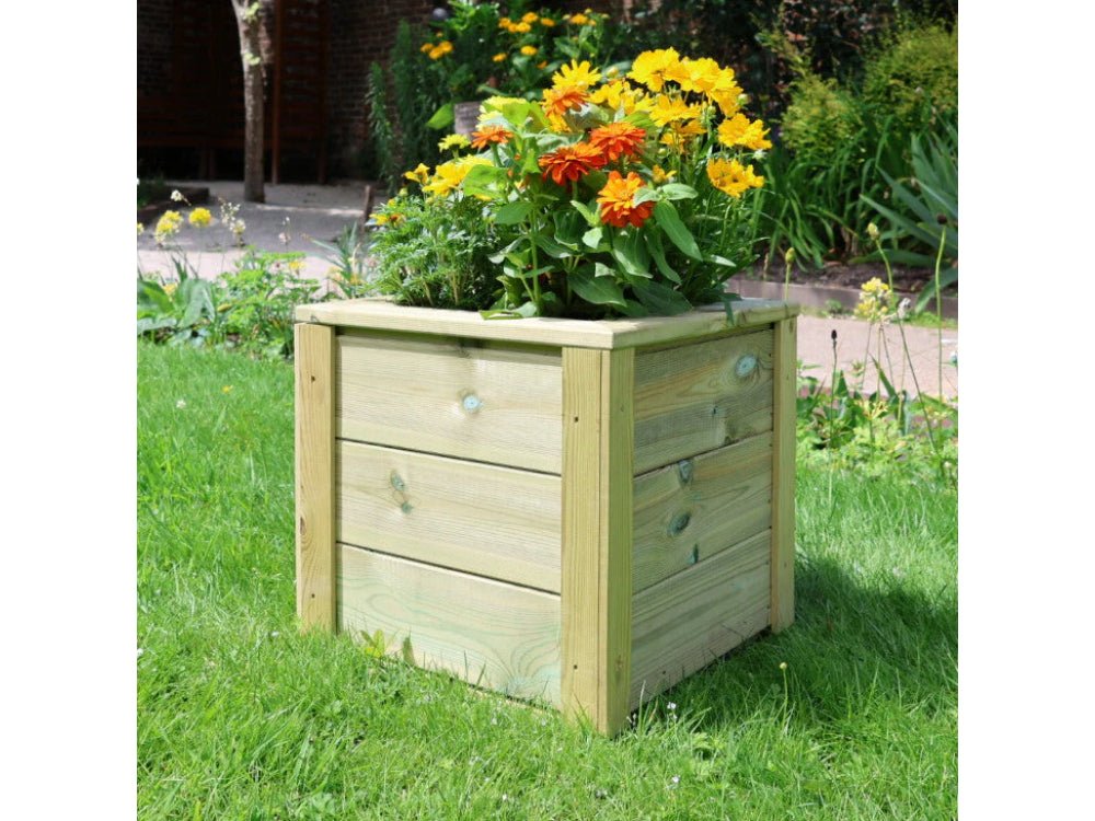 Square Wooden Garden Planter – Durable Outdoor Planter for Patios & Gardens_Planters