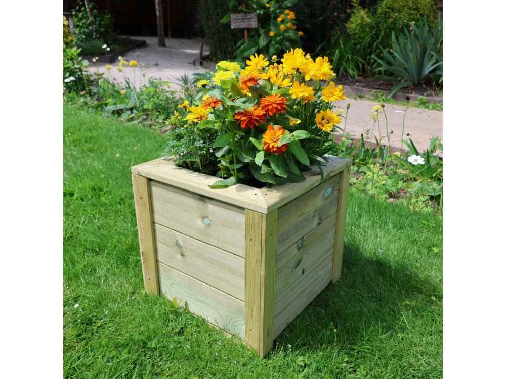 Square Wooden Garden Planter – Durable Outdoor Planter for Patios & Gardens_Planters