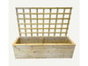 6ft Wide Trough Planter with Trellis – Large Wooden Garden Planter_Planters
