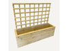 6ft Wide Trough Planter with Trellis – Large Wooden Garden Planter_Planters