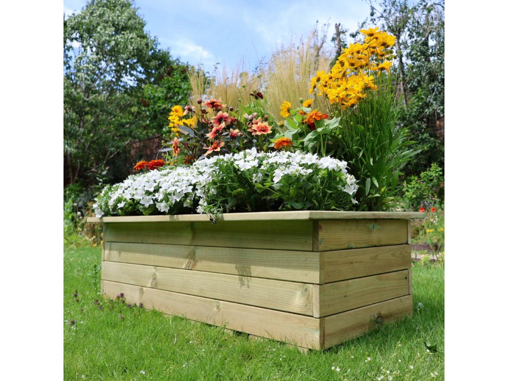 Deluxe Wooden Trough Garden Planter – Stylish & Durable Outdoor Planter_Planters