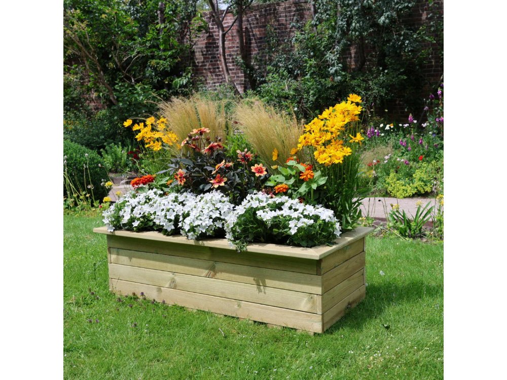 Deluxe Wooden Trough Garden Planter – Stylish & Durable Outdoor Planter_Planters