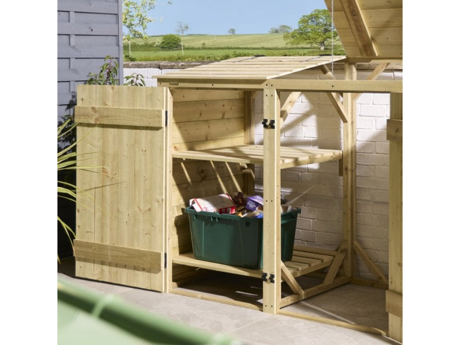 Premier Shiplap Double Bin Store With Box Store